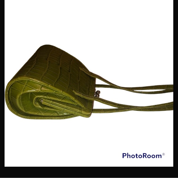 Stefano Serapian Green Croc mini top handle bag - Picture 3 of 15